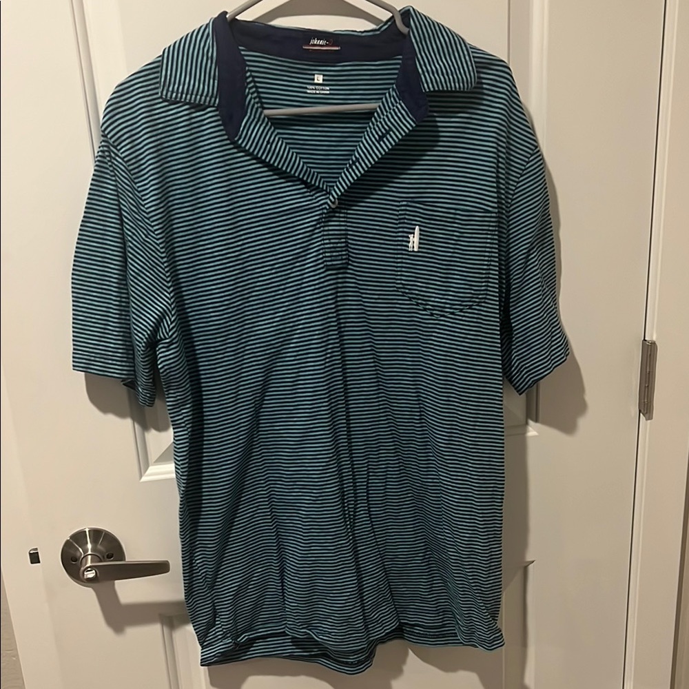 Johnnie O Men's Striped Polo Shirt - Blue